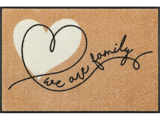 Fußmatte mit Herz und Schriftzug "we are family"