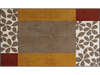 rot-braunfarbene Fußmatte mit floralem Design
