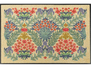 Fußmatte mit bunten Blumendetails