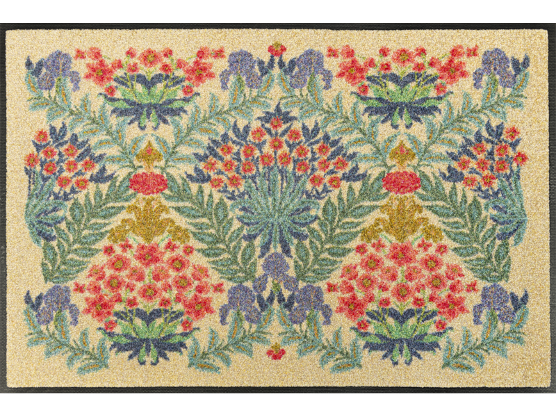 Fußmatte mit bunten Blumendetails