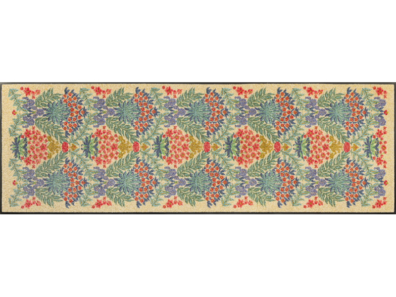 Fußmatte mit bunten Blumendetails