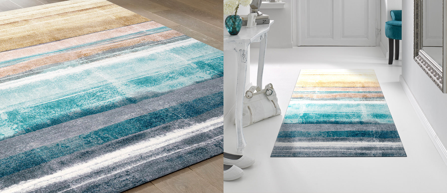 KLEEN-TEX wash+dry Decor tapis sans bordure / tapis rustique en 5 tailles