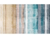 Fußmatte mit beige-blauen Streifenmuster
