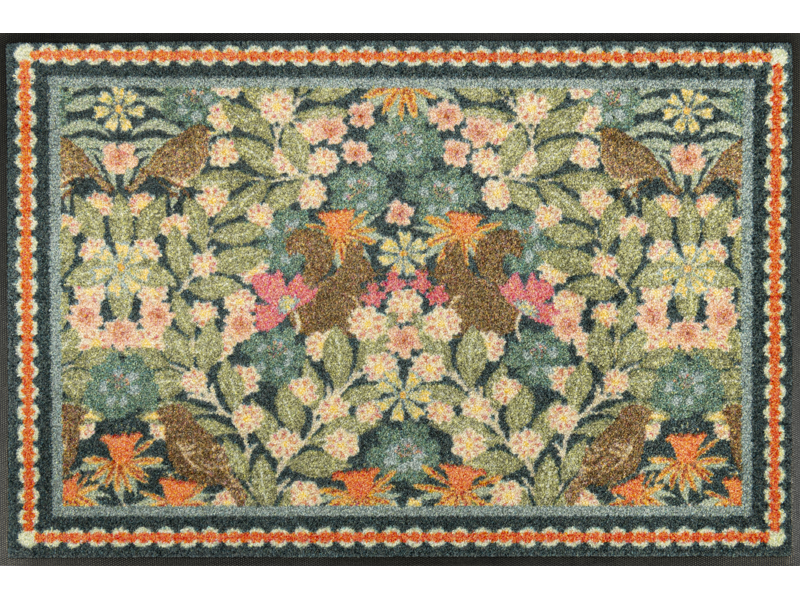 Fußmatte mit buntem floralem Muster