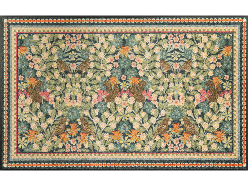 Fußmatte mit buntem floralem Muster