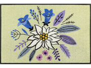 Fußmatte mit Alpenblumen-Motiv