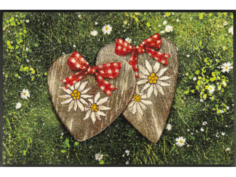 Fußmatte mit alpinem Herz-Design