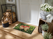 Eckansicht der Herz-Design vor der Eingangstür