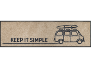 beige Fußmatte mit Van und Surfboard