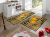 Fußmatte mit Zitronen und Olivenstauden in der Küche