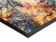 Eckansicht der Fußmatte mit Murmeltier, Blumenwiese und Berglandschaft