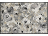 Fußmatte mit dezenten grau-gelben Blüten