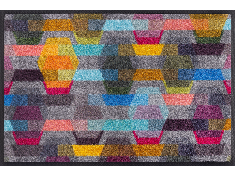 Fußmatte mit buntem geometrischem Muster