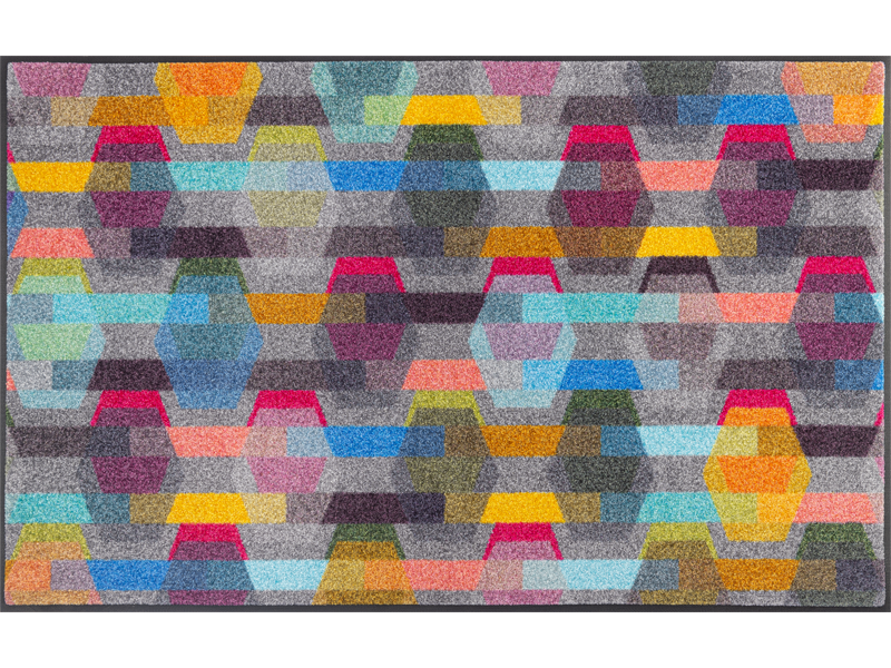 Fußmatte mit buntem geometrischem Muster