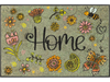 Fußmatte mit Blütenmotiven, Biene und Schriftzug "Home"