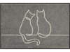 Fußmatte mit Katzenformen in grau