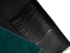 Rückenansicht der einfarbigen Fußmatte in dunkel blau-grün