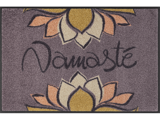 Fußmatte in violett mit Aufschrift "Namasté"