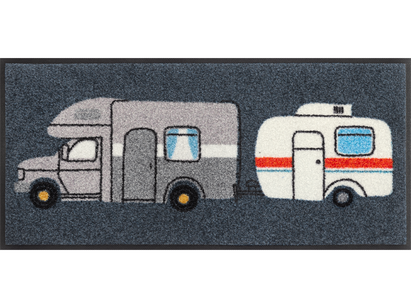 Fußmatte mit Wohnwagen