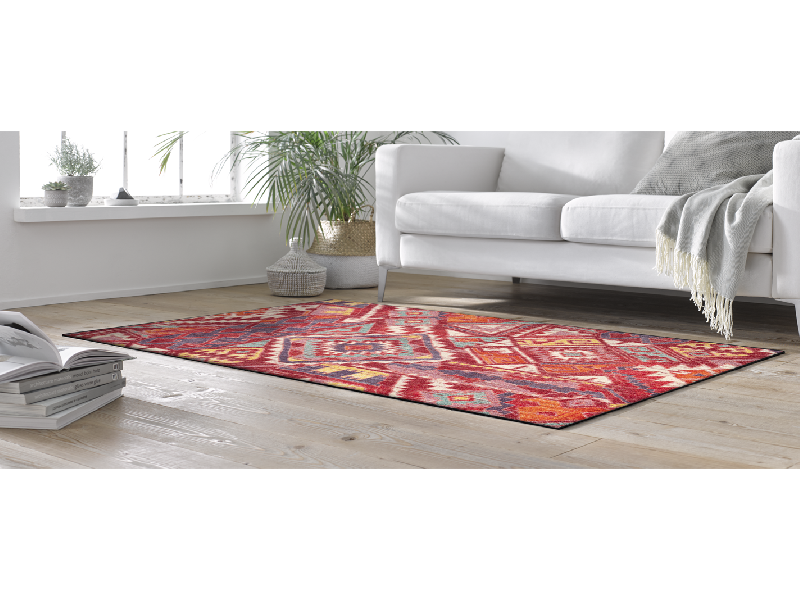 Fußmatte mit indischem Muster - Boho Stil im Wohnzimmer