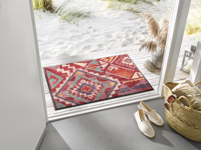 Fußmatte mit indischem Muster - Boho Stil vor der Tür