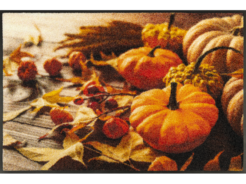 Fußmatte mit herbstlichem Kürbismotiv