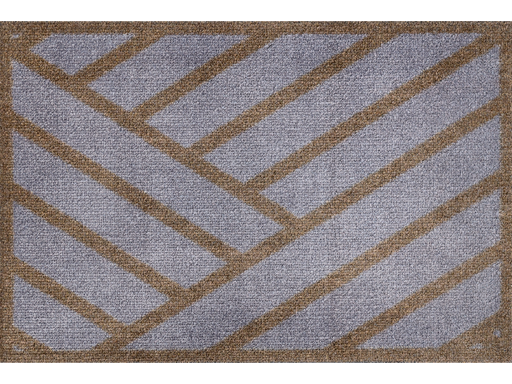 Fußmatte mit grau-taupe farbenen Streifen