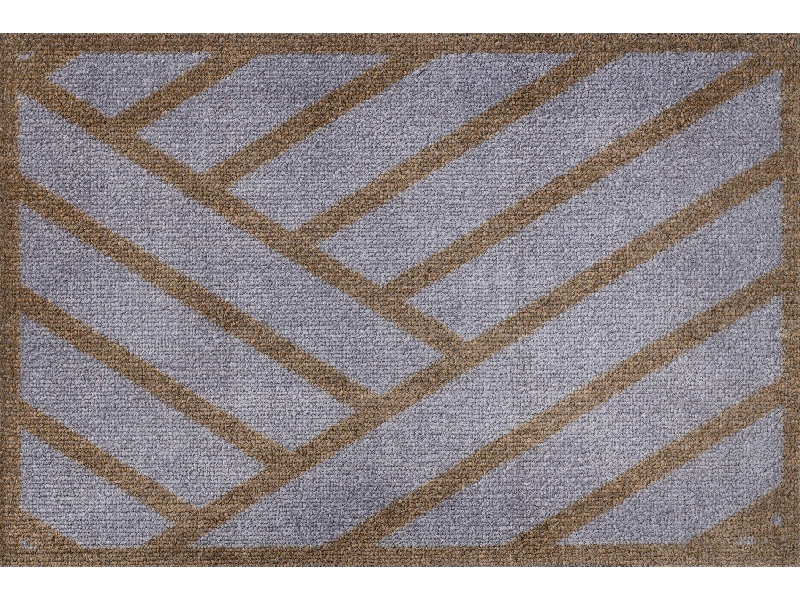 Fußmatte mit grau-taupe farbenen Streifen