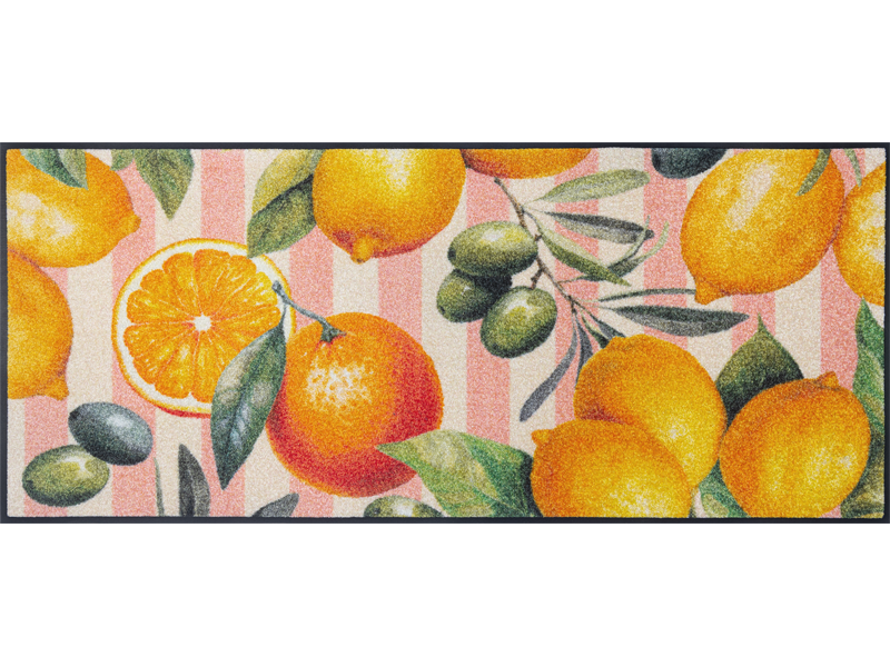 Fußmatte mit Zitronen und Orangen