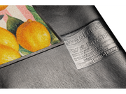 Rückenansicht der Fußmatte mit Zitronen und Orangen