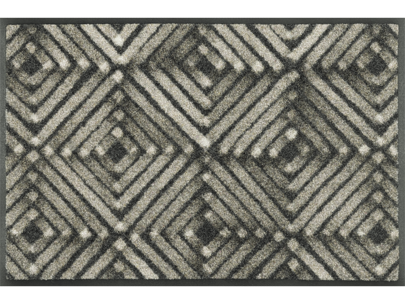 Fußmatte mit braun-grauem Rautendesign