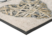 Eckansicht des Läufers mit Herzen im Landhausstil