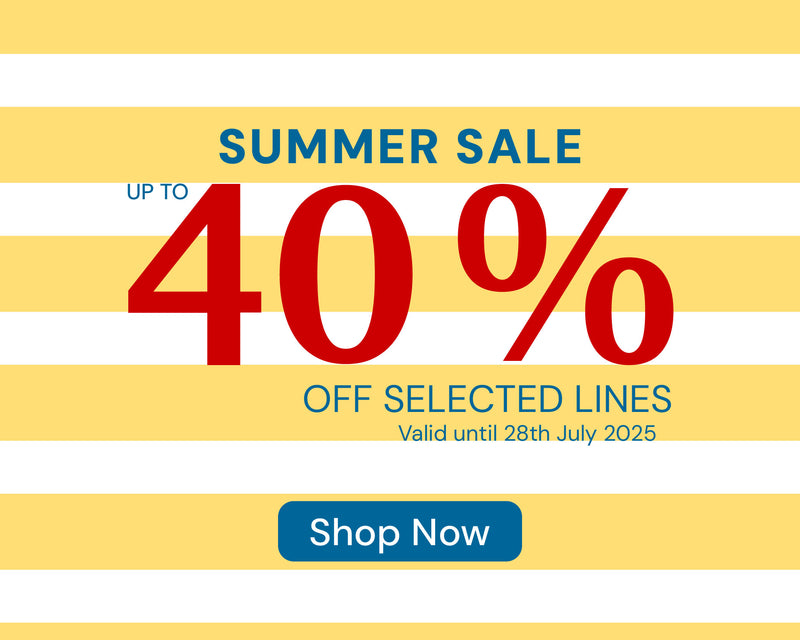 Banner Summer Sale up to 40% off selected products until 28.7.25