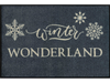Fußmatte mit Schneeflocken und Aufschrift "winter wonderland"