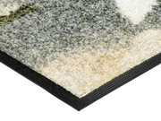 Eckansicht der Fußmatte mit Fischreiher in Teichlandschaft