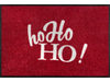 "ho Ho HO" Schriftzug auf roter Fußmatte