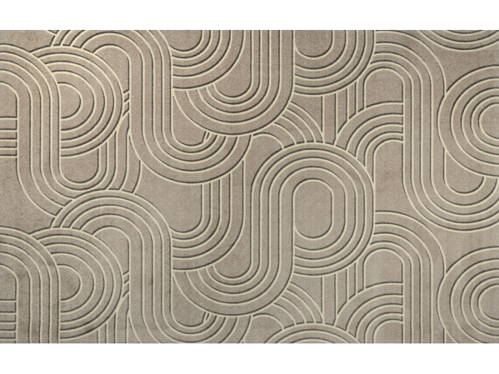 Fußmatte mit dezentem sandfarbenen Linienmuster