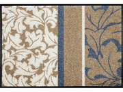 Fußmatte mit Ornamenten und Streifen