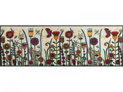 Fußmatte mit gemalenen Blumenmotiven
