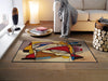 Fußmatte mit künstlerischem Design im Wohnzimmer